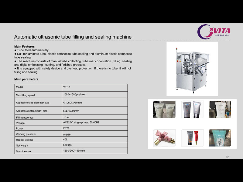 Automatic ultrasonic tube filling and sealing machine