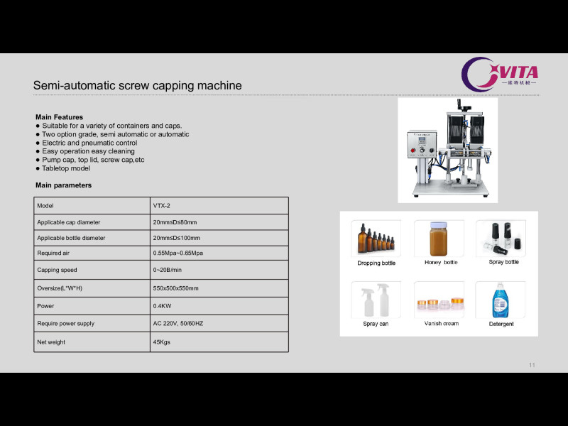 Semi-automatic screw capping machine