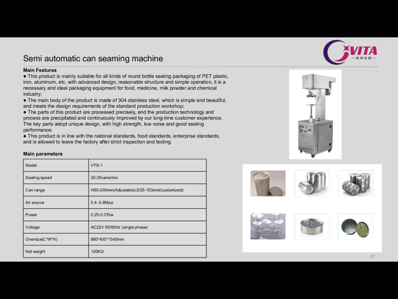 Semi automatic can seaming machine