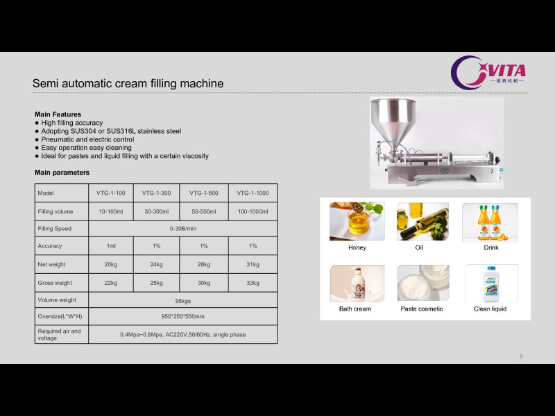 Semi automatic cream filling machine