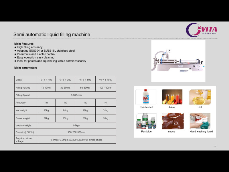 Semi automatic liquid filling machine