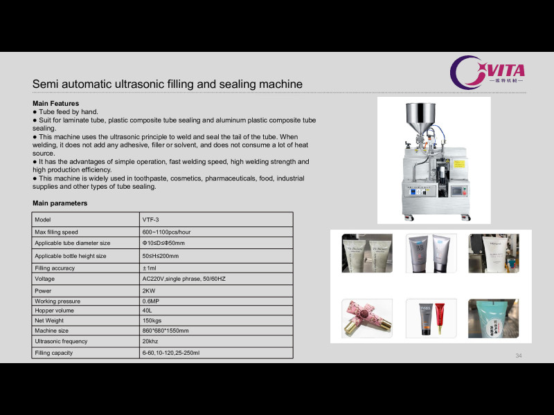 Semi automatic ultrasonic filling and sealing machine